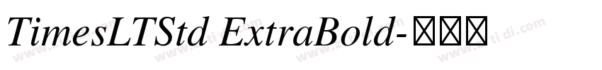 TimesLTStd ExtraBold字体转换